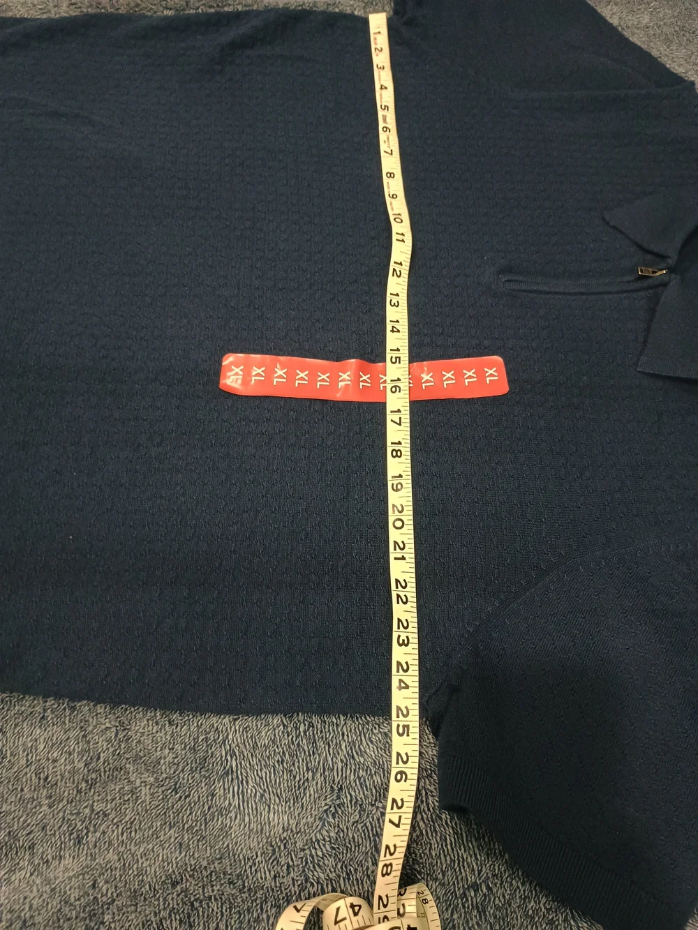 Express Men's Navy Short-Sleeve Polo Shirt